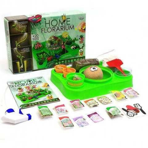 Безпечний освітній набір для вирощування рослин "HOME FLORARIUM", HFL-01-01U, Danko Toys 4820186079876 фото
