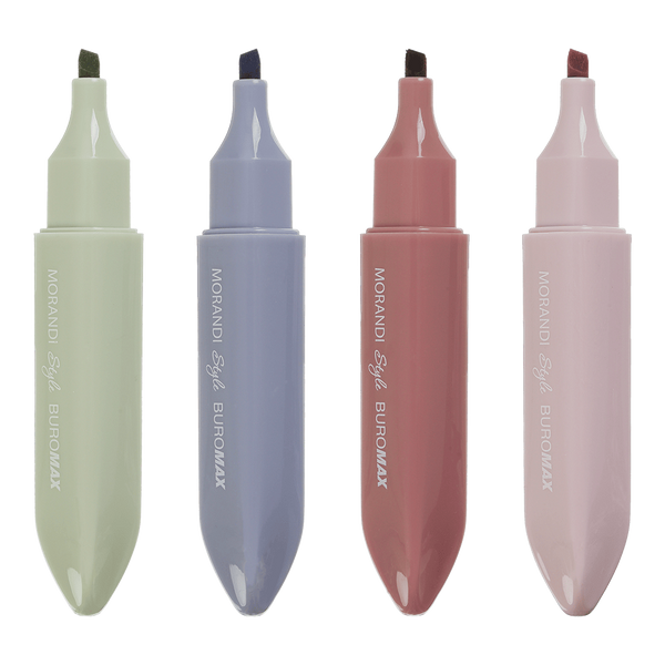 Набір із 4-х текст-маркерів MORANDI STYLE (маренго, олив., капучіно, пудровий), 1-4 мм., BM.8908-94 (4823126800479) 4823126800479 фото