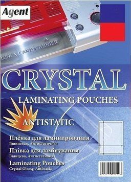 Плівка для ламінування Agent Crystal Antistatic А4 75 мкм 216&times;303 мм глянцева, 100 шт/уп 6927972112026 фото