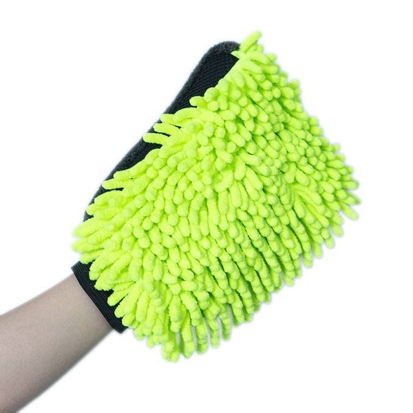 Перчатка ColorWay из микрофибры 26&times;19 см, для мытья и полировки, двухсторонняя, неон зеленый(CW-2417) 4823108622976 фото