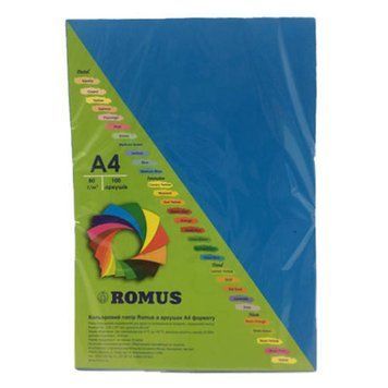 Папір кольоровий Romus А4 80г/м&sup2; 100арк., Темно-cиній R51383 R51383 фото