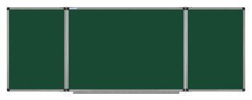 Магнітно-крейдяна дошка UkrBoards 120х400 см для школи, 3 секції 5 поверхонь UB120x400G фото
