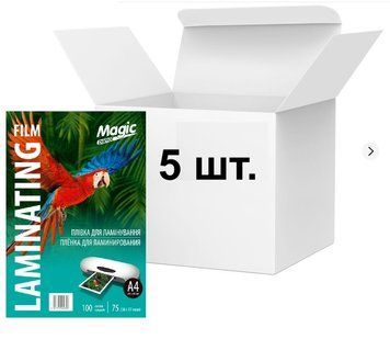 Пленка для ламинирования Magic A4 75 мкм 216&times;303 мм глянцевая, 500 шт/уп 6927775940758/0751/5 фото