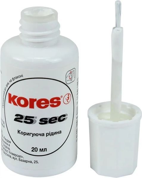 Корректор с кисточкой 25 sec 20 мл Kores K66817 9023800668172 фото