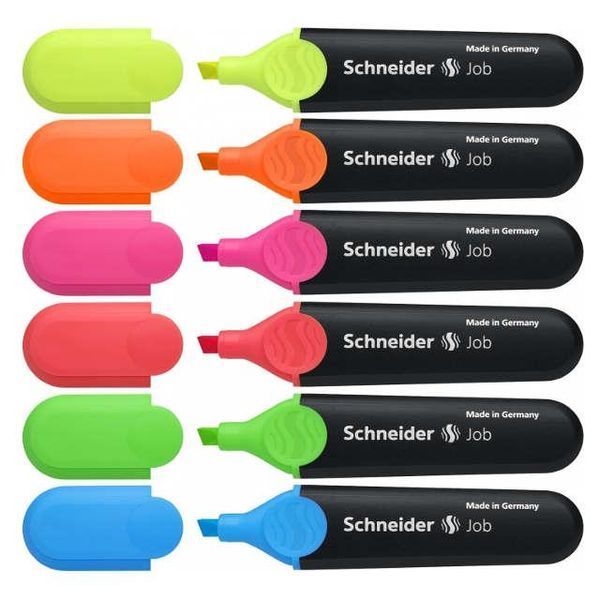 Набір текстових маркерів Schneider JOB 6 шт 115096 4004675021359 фото