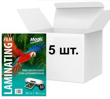 Плівка для ламінування Magic А4 100 мкм 216&times;303 мм глянцева, 500 шт/уп 6927775941007/1000/5 фото