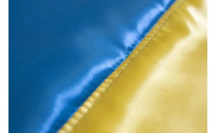 Флаг Украины атласный П6А (90х135 см) П6А фото