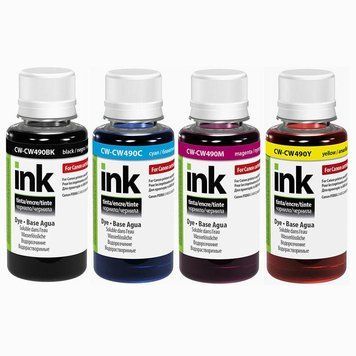 Комплект чернил ColorWay для принтера Canon CP490/CW490/GI-490 BK/C/M/Y Dye-based/Pigment 4x100 ml (CW-CP490/CW490SET01) CW-CP490/CW490SET01/1925 фото