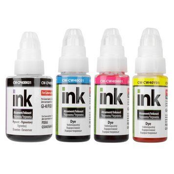 Комплект чорнил ColorWay до принтера Canon CP40/CW40 BK/C/M/Y Pigment/Dye-based 135 ml + 3 x 70 ml (CW-CP40/CW40SET01) CW-CP40/CW40SET01 фото