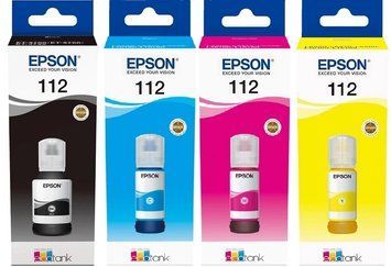 Набір оригінальних чорнил Epson (112) L15150/15160 127 мл / 3x70мл B/C/M/Y (SET112E) Набір чорнила Епсон SET112E фото
