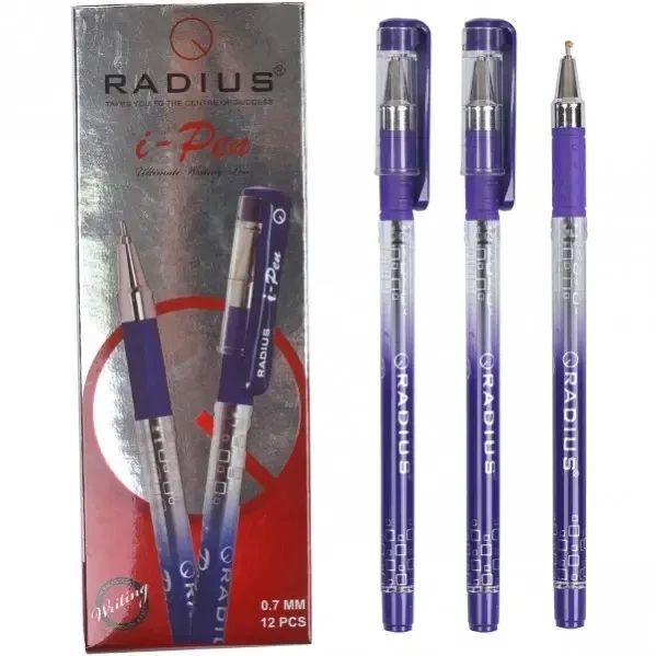 Ручка кулькова "i-Pen" на масляній основі 0.7мм, фіолетова "Radius" 2000516041205 фото