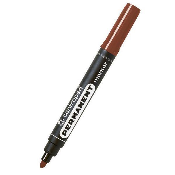 Перманентний маркер Centropen 8566 2,5 мм коричневий 8595013634677 фото