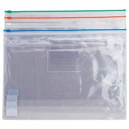 Папка-конверт на блискавці А4 Buromax BM.3946-99 глянцева прозора асорті 4823078953377 фото