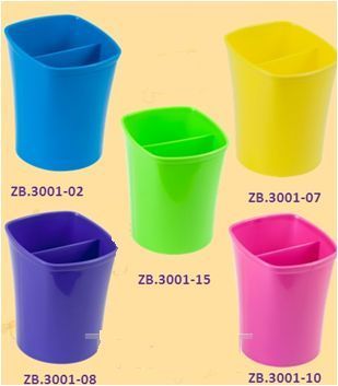 Склянка для ручок квадратна на два відділення ZiBi ZB.3001-07 фіолетова 4823078929778 фото
