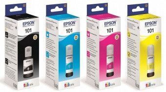 Комплект Оригінального чорнила для принтера Epson №101 L4150/L4160/L6160/L6170/L6190 (B/C/M/Y) 004016 фото