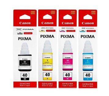 Комплект Оригинальных чернил для принтера GI-40 Canon Pixma G5040/G6040/G7040/GM2040 (B/C/M/Y) 004669 фото