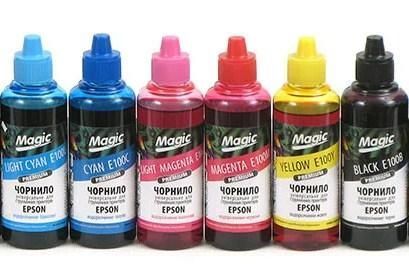 Комплект универсальных чернил для принтеров Epson 6*100 мл Magic Германия 6927777100112*6 фото