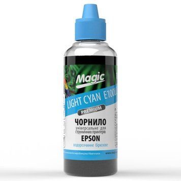 Чернила универсальные для принтера Epson Light Cyan E100LC бирюзовые Magic Германия, 100 мл 6927777100150 фото