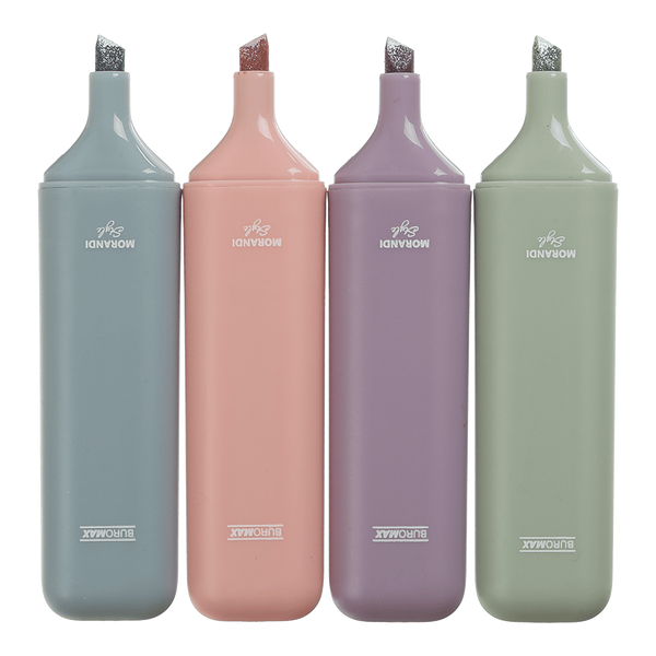 Набір із 4-х текст-маркерів MORANDI STYLE Glitter, (рож., бузк., олив., граф), 2-4.5 мм., BM.8909-94 (4823126800486) 4823126800486 фото