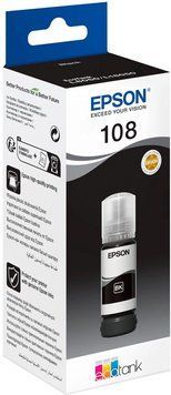 Оригінальне чорнило Epson 108 EcoTank L8050/L18050 C13T09C14A 70 мл чорне Black C13T09C14A фото