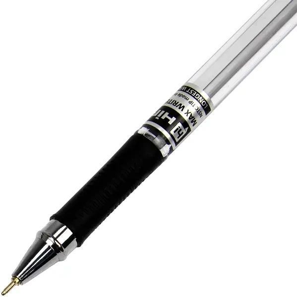 Ручка масляна Hiper Max Writer 0.7мм, колір стержня чорний HO-335 8901015001391 фото