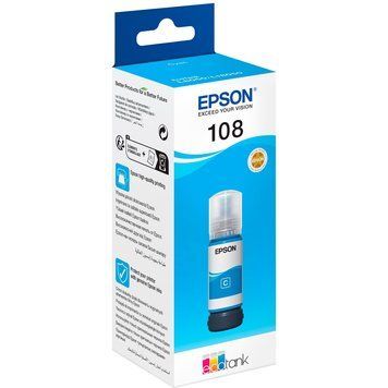 Оригінальне чорнило Epson 108 EcoTank L8050/L18050 C13T09C24A 70 мл Синій Cyan C13T09C24A фото